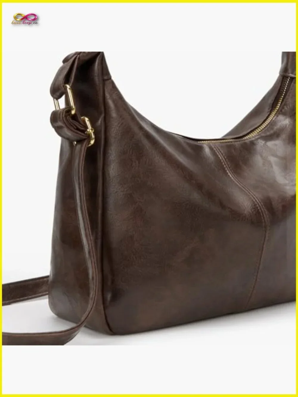 Large Capacity Slouchy Hobo Bag with Adjustable Strap Crossbody Shoulder Tote